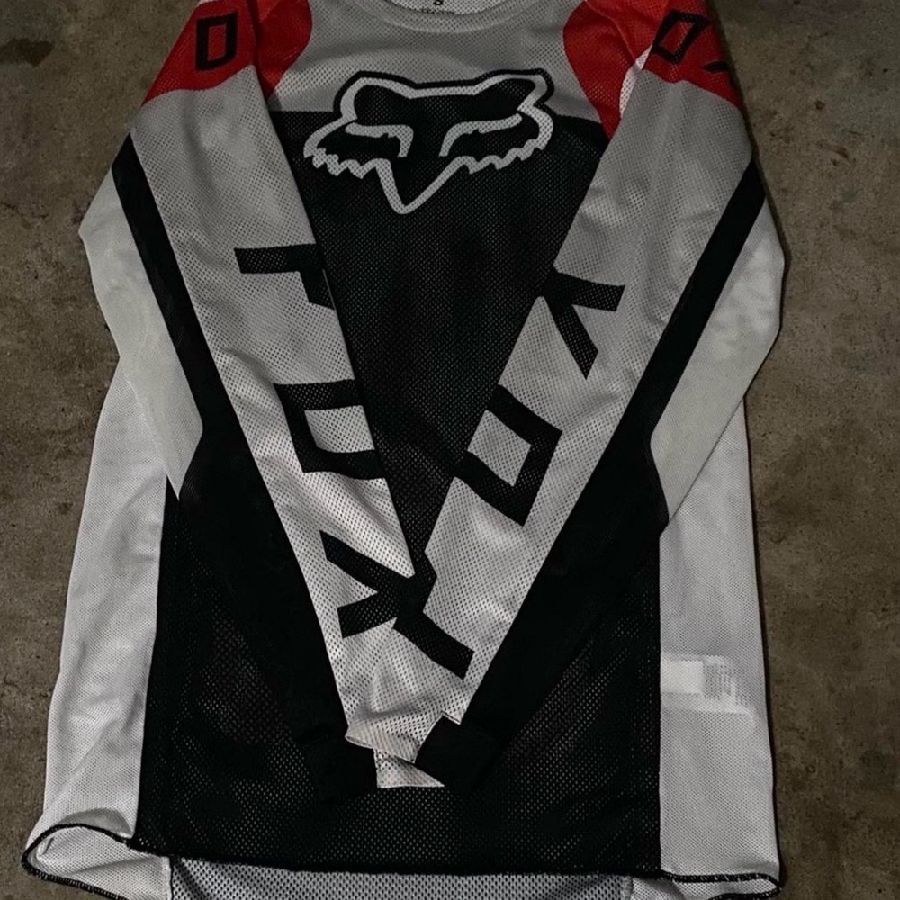 Fox Long Sleeve Shirt - Black, White, Red